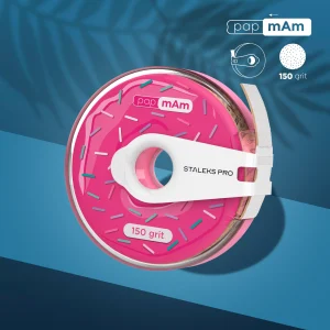 ATC-150w Disposable white abrasive tape papmAm EXPERT 150 grit in a plastic case