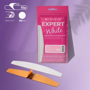 DFE-42-180W Disposable white files for crescent nail file EXPERT 42 180W