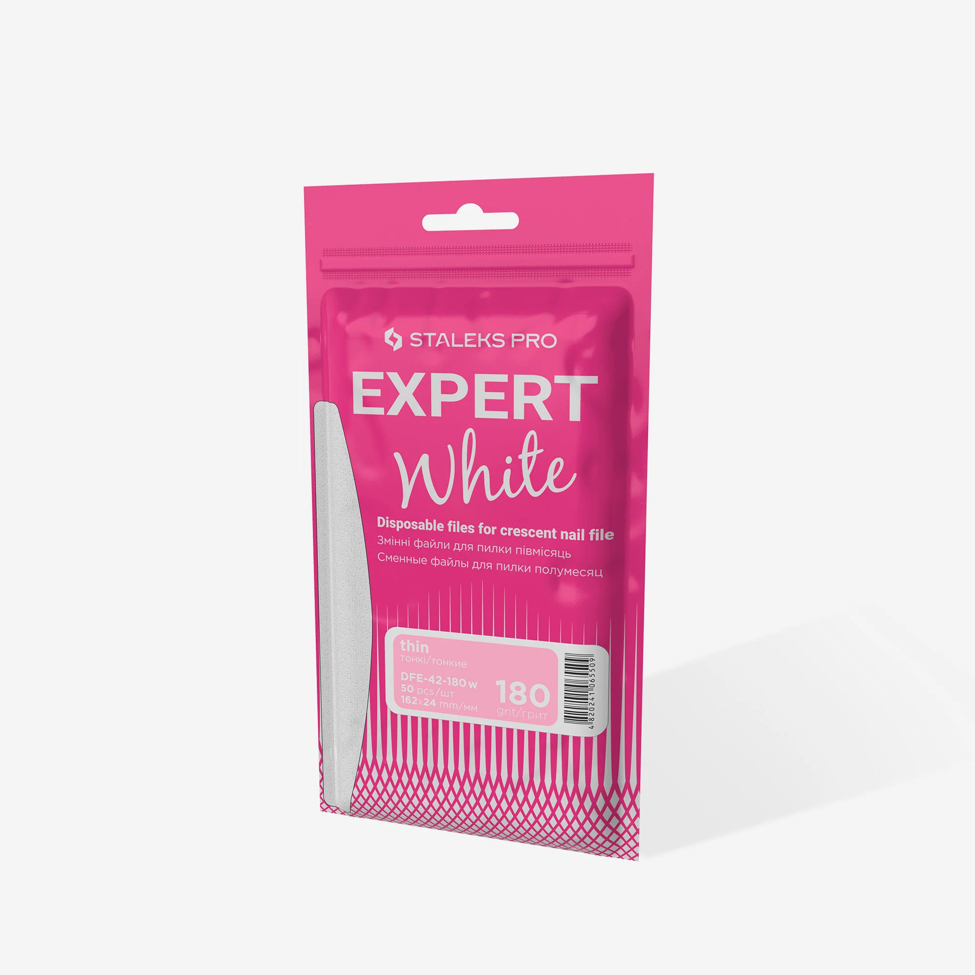 DFE-42-180W Disposable white files for crescent nail file EXPERT 42 180W - Image 4