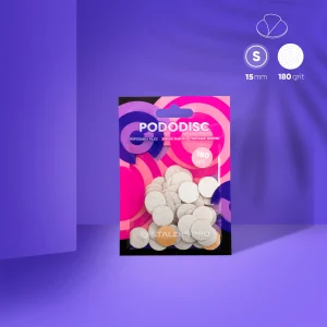 PDFS-15-180W Disposable white files on soft foam layer for pedicure disc PODODISC S EXPERT 180 grit (50 pcs)